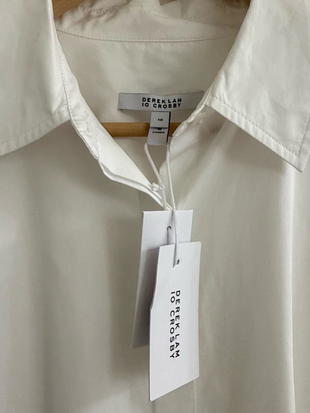 NWT Anthropologie Derek Lam 10 Crosby cotton Tie Front Charlotte Shirtdress - Picture 7 of 14